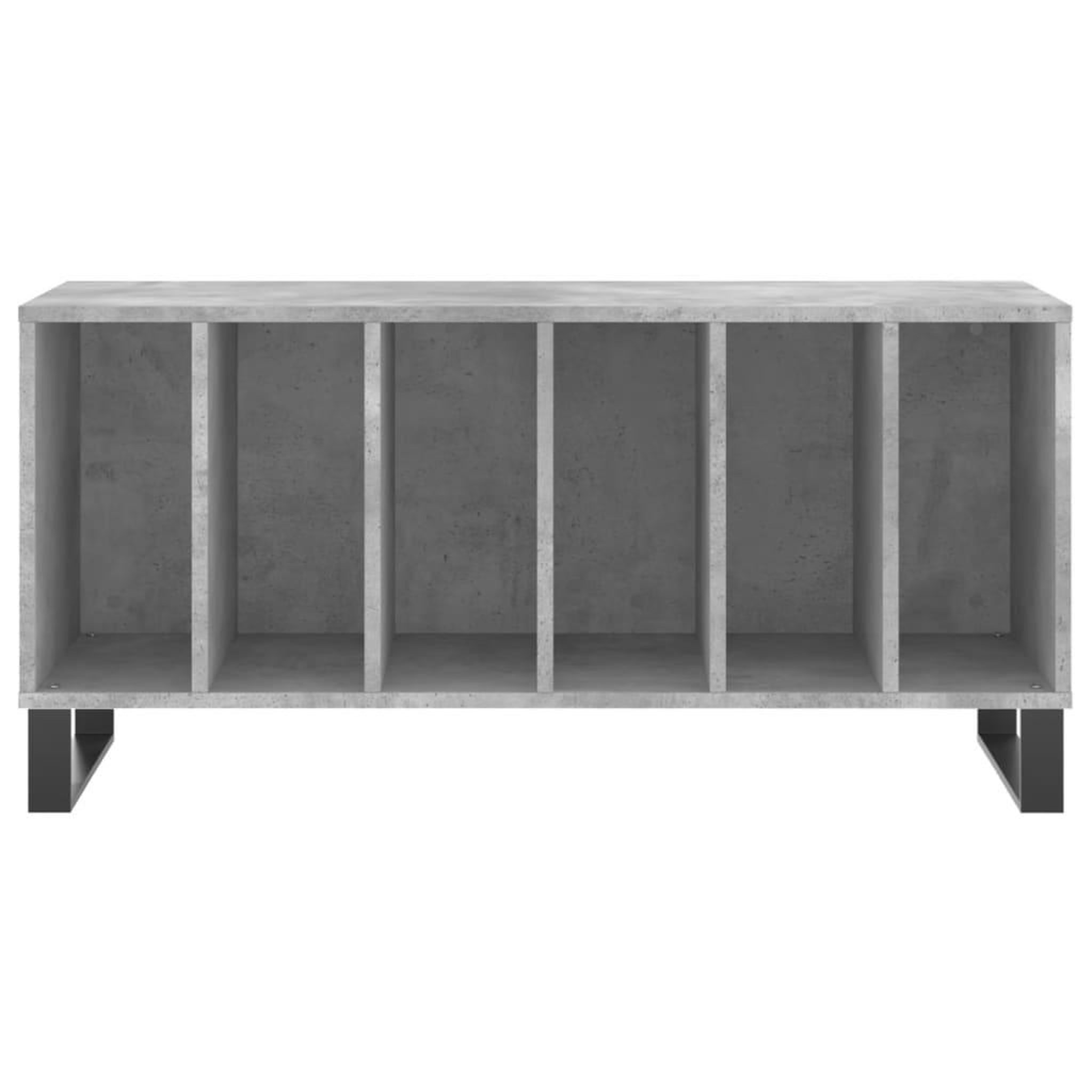 Voir la diapositive 4 : VIDAXL Armoire a disques gris beton 100x38x48 cm bois d'ingenierie