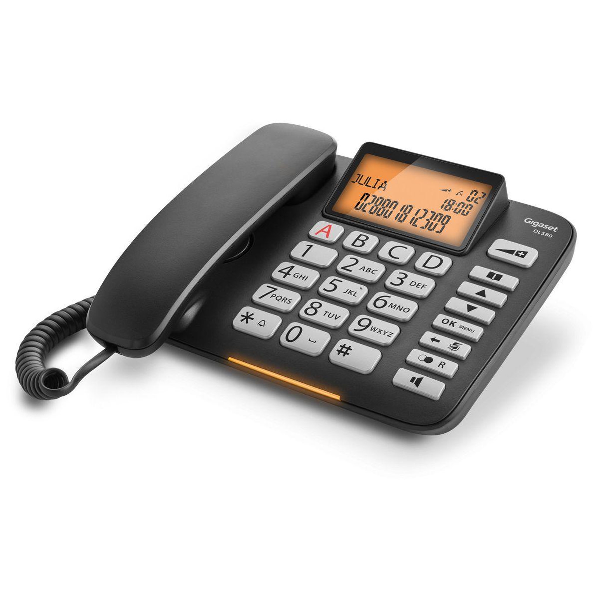 Voir la diapositive 5 : GIGASET Téléphone filaire DL580 Noir