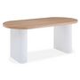Voir la diapositive 4 : Paris Prix Table à Manger Ovale  Henry  180cm Naturel & Blanc