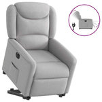 VIDAXL Fauteuil inclinable electrique gris nuage tissu