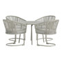Voir la diapositive 1 : Paris Prix Ensemble Table de Jardin & 4 Chaises  Tilos  90cm Gris