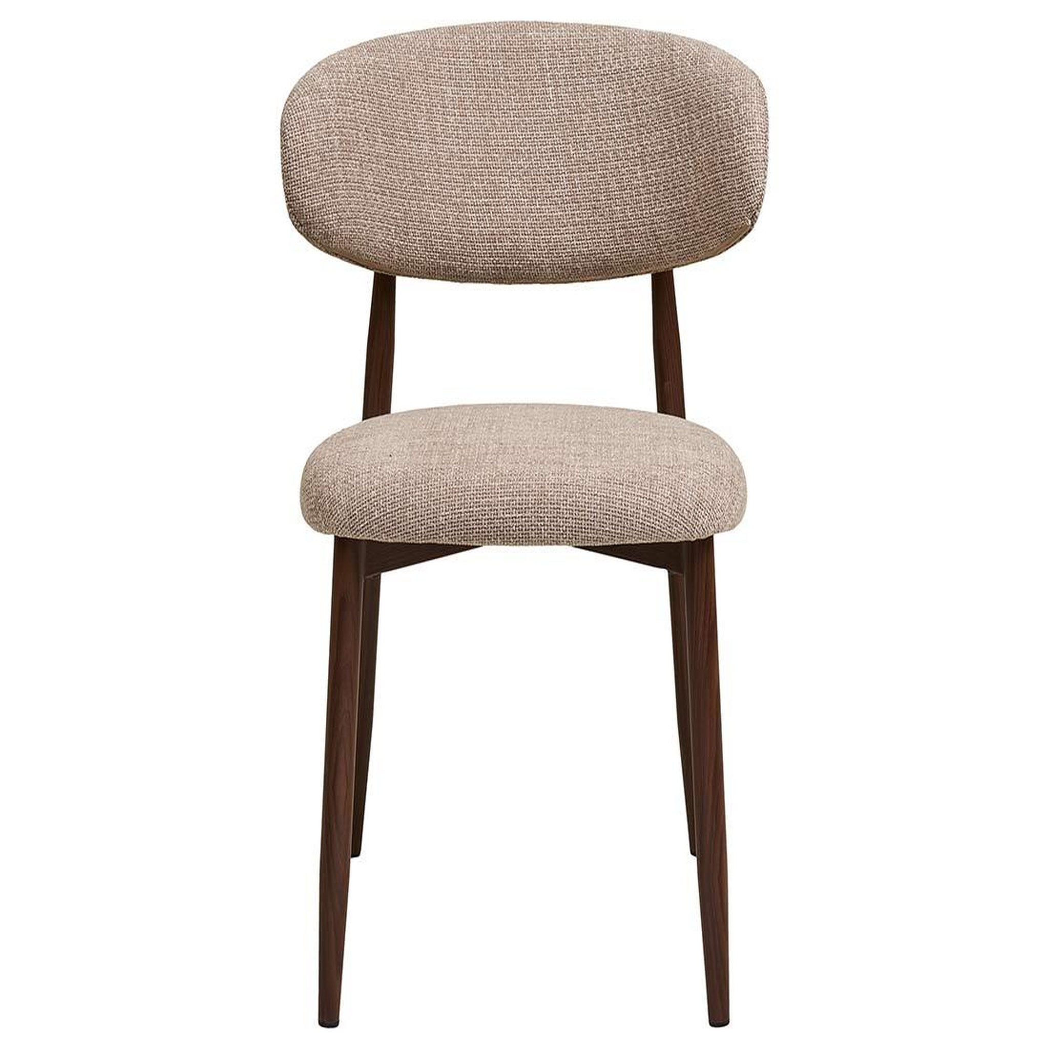 Voir la diapositive 3 : BEST MOBILIER Eddie - lot de 2 chaises en tissu texturé - pieds en acier effet bois