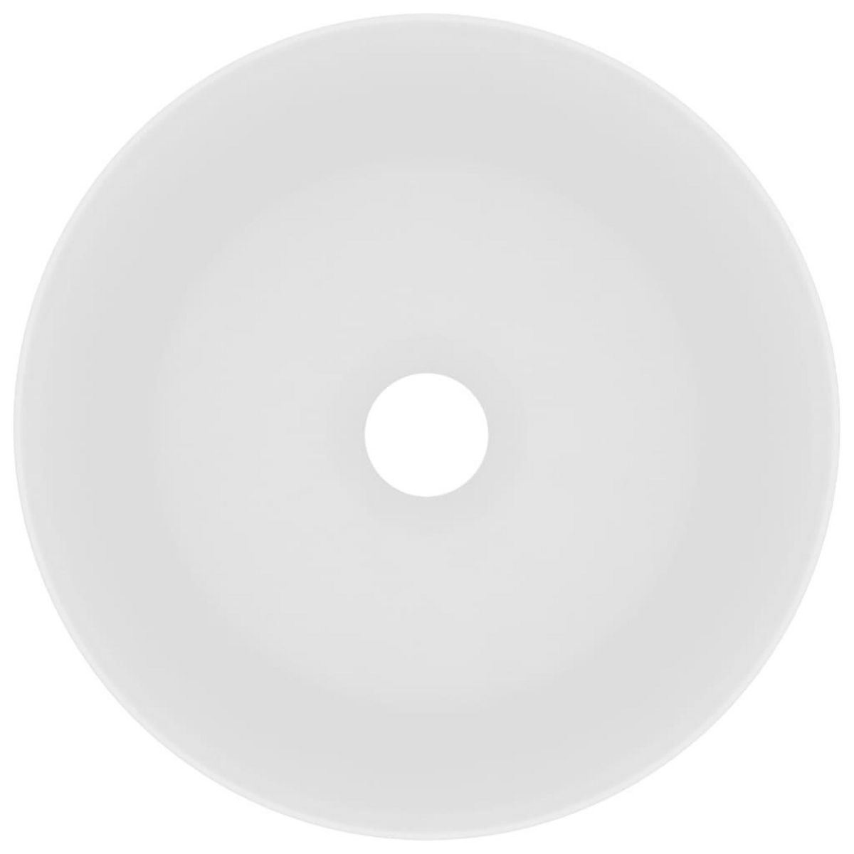 VIDAXL Lavabo rond de luxe Blanc mat 40x15 cm Ceramique