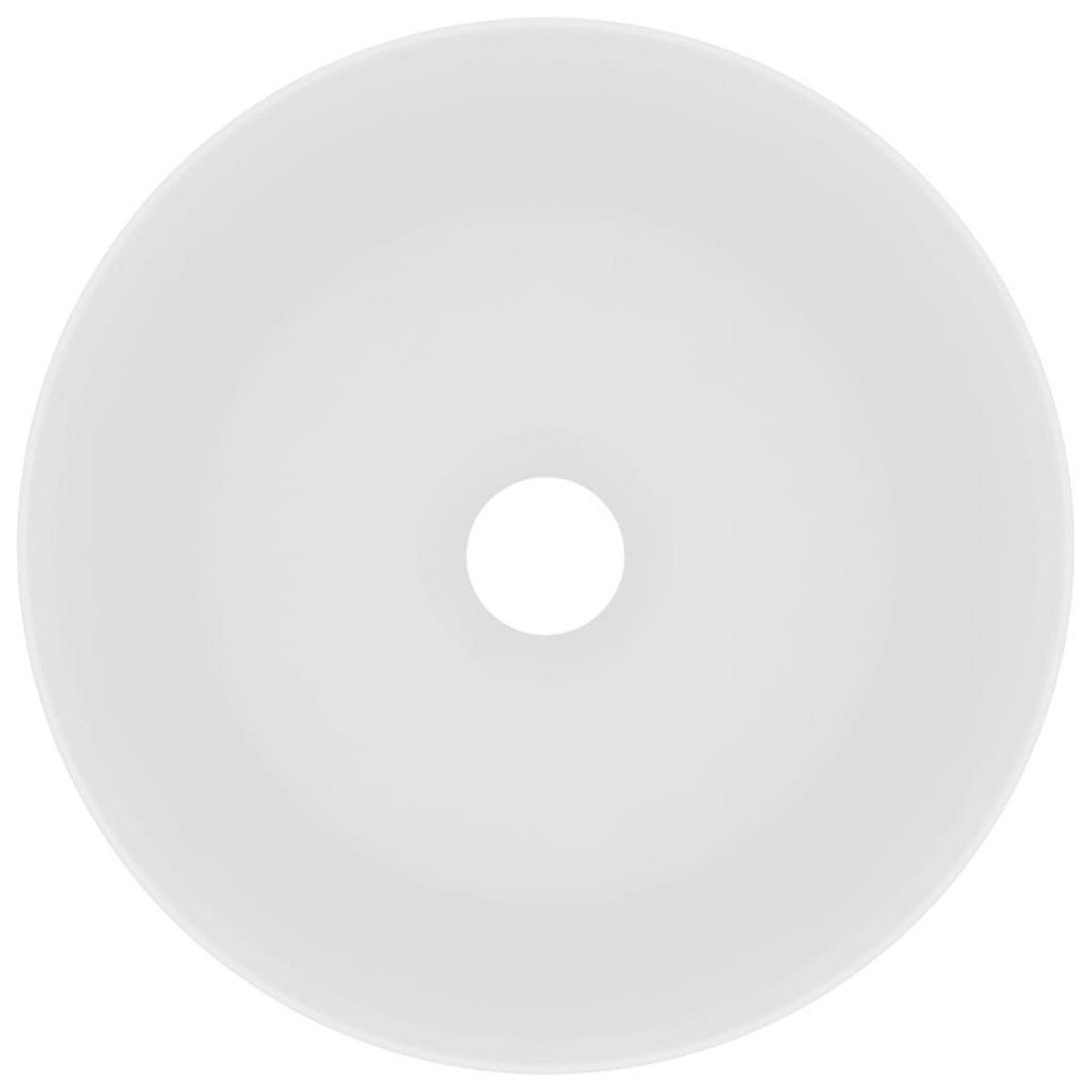 VIDAXL Lavabo rond de luxe Blanc mat 40x15 cm Ceramique