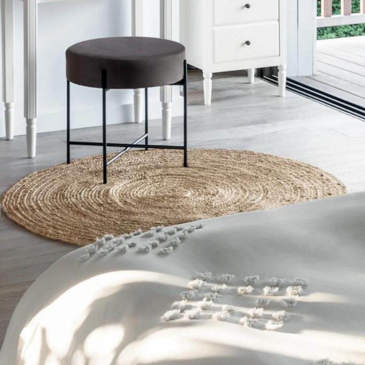 ATMOSPHERA Tapis Déco Rond en Jute  Bulo  120cm Beige
