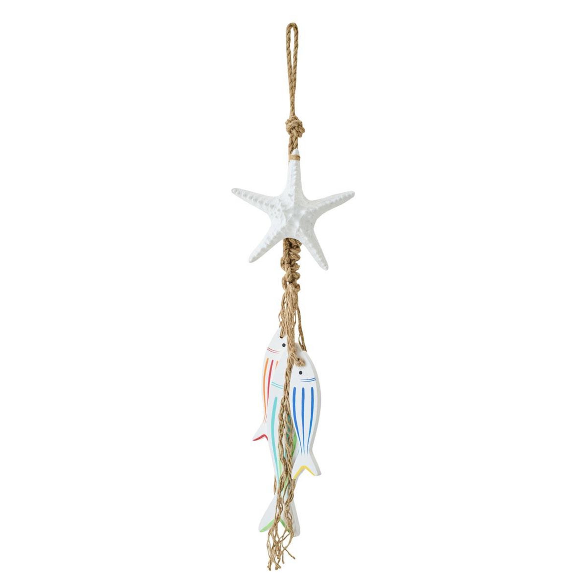 J-LINE Suspension déco étoile & poissons  javier  86cm multicolore