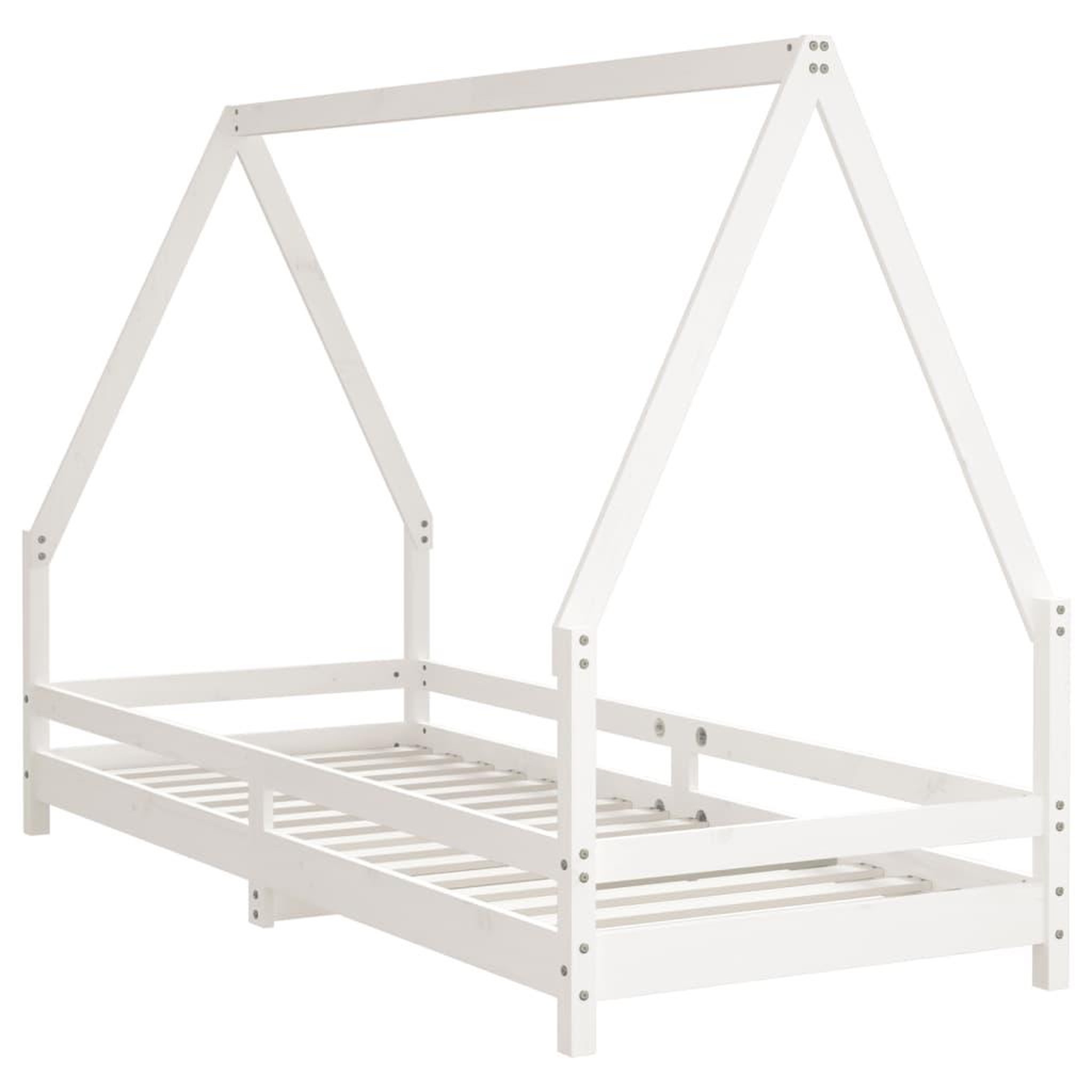 Voir la diapositive 3 : VIDAXL Cadre de lit pour enfants blanc 90x200 cm bois de pin massif