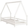 Voir la diapositive 3 : VIDAXL Cadre de lit pour enfants blanc 90x200 cm bois de pin massif