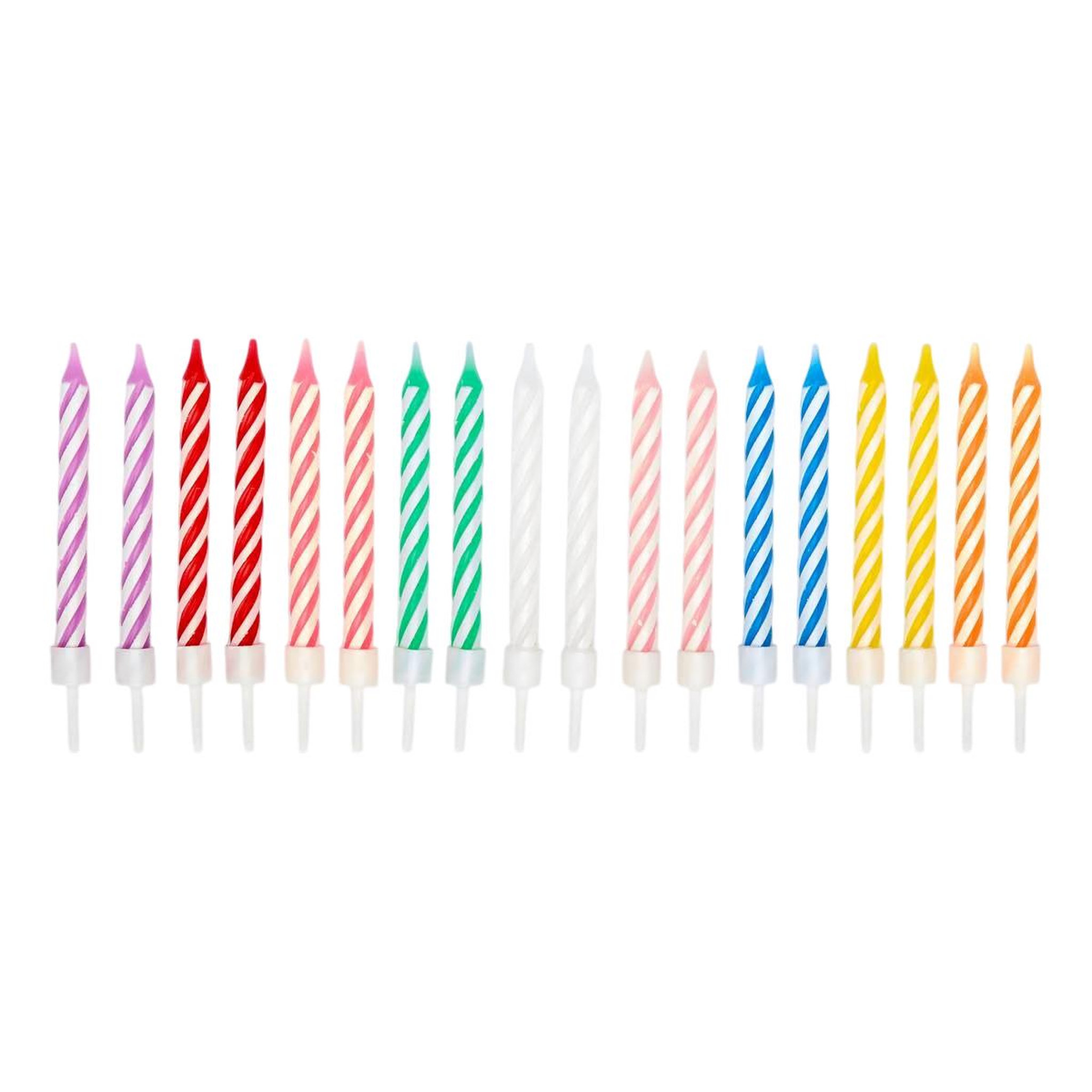 FIVE Lot de 20 bougies d'anniversaire  cléa  7cm multicolore