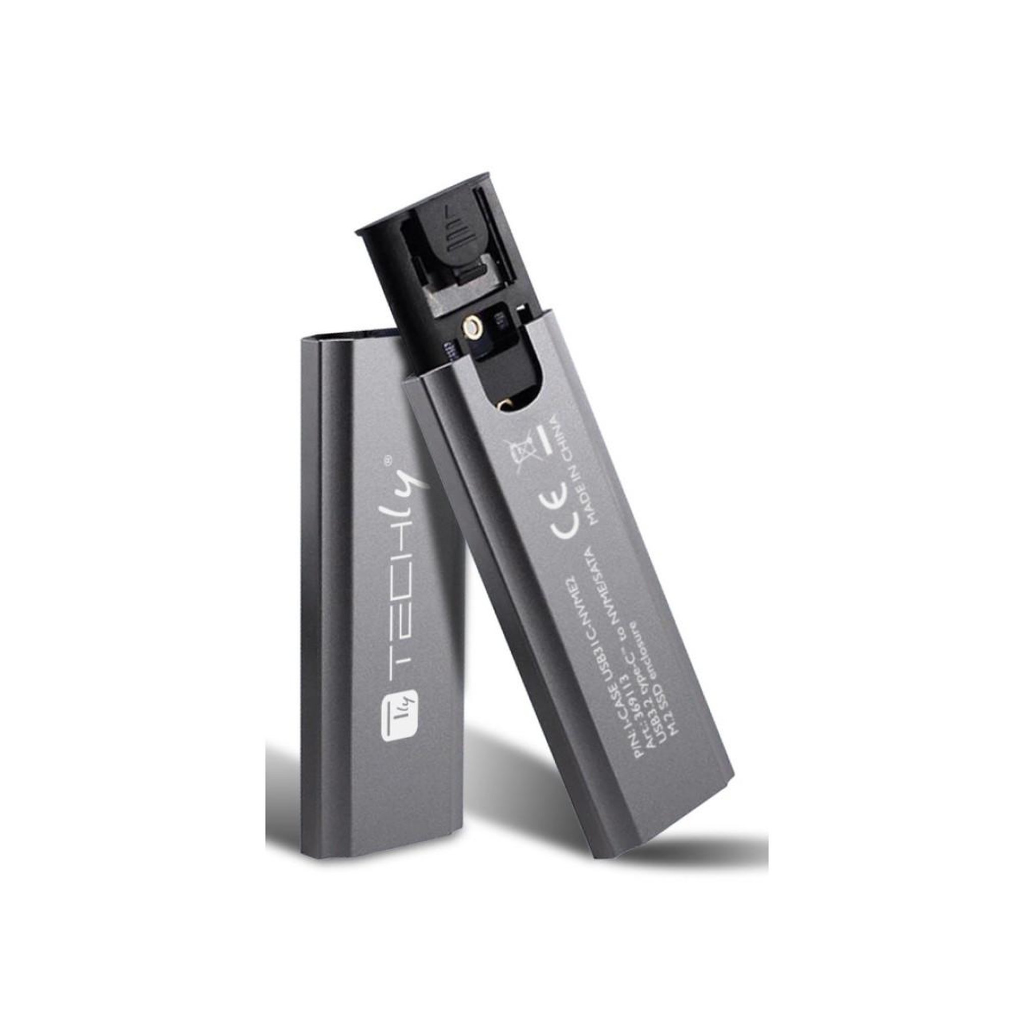 Voir la diapositive 2 : TECHLY Techly i-case usb31c-nvme2 boîtier de disques de stockage enceinte ssd noir m.2