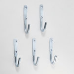 Mottez Lot de 5 crochets lot de 5 crochets grand modèle MOTTEZ, H.12.5 x l.4 x P.4 cm