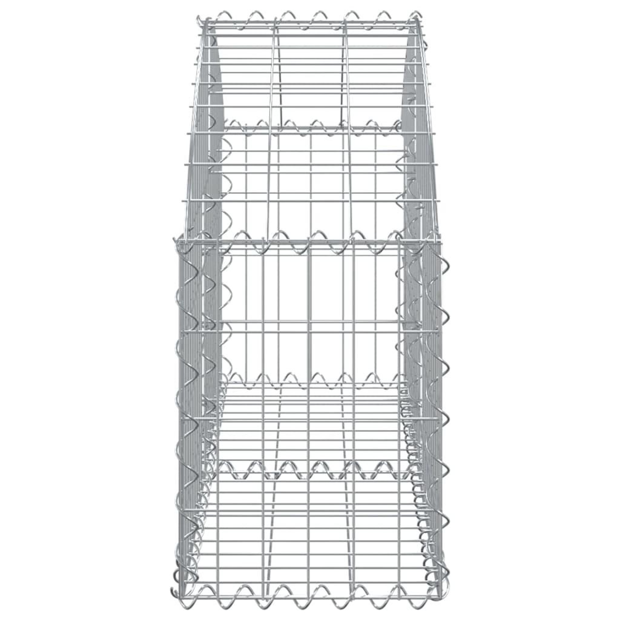Voir la diapositive 4 : VIDAXL Panier de gabions arque 100x30x40/60 cm Fer galvanise