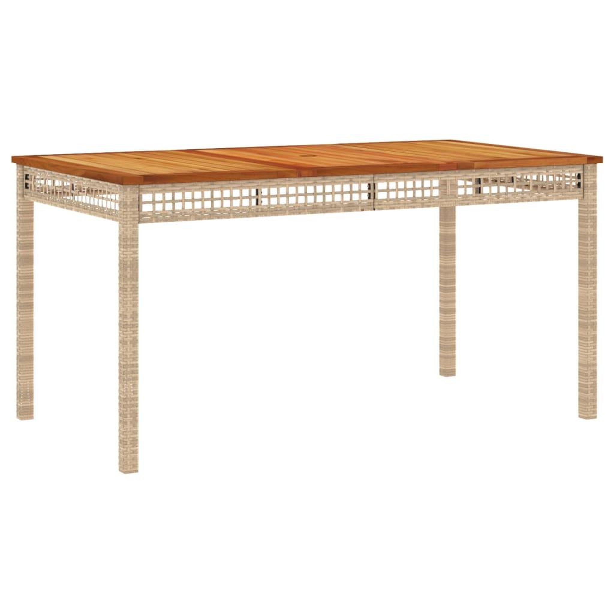 Voir la diapositive 3 : VIDAXL Ensemble a manger de jardin avec coussins 5pcs Beige poly rotin