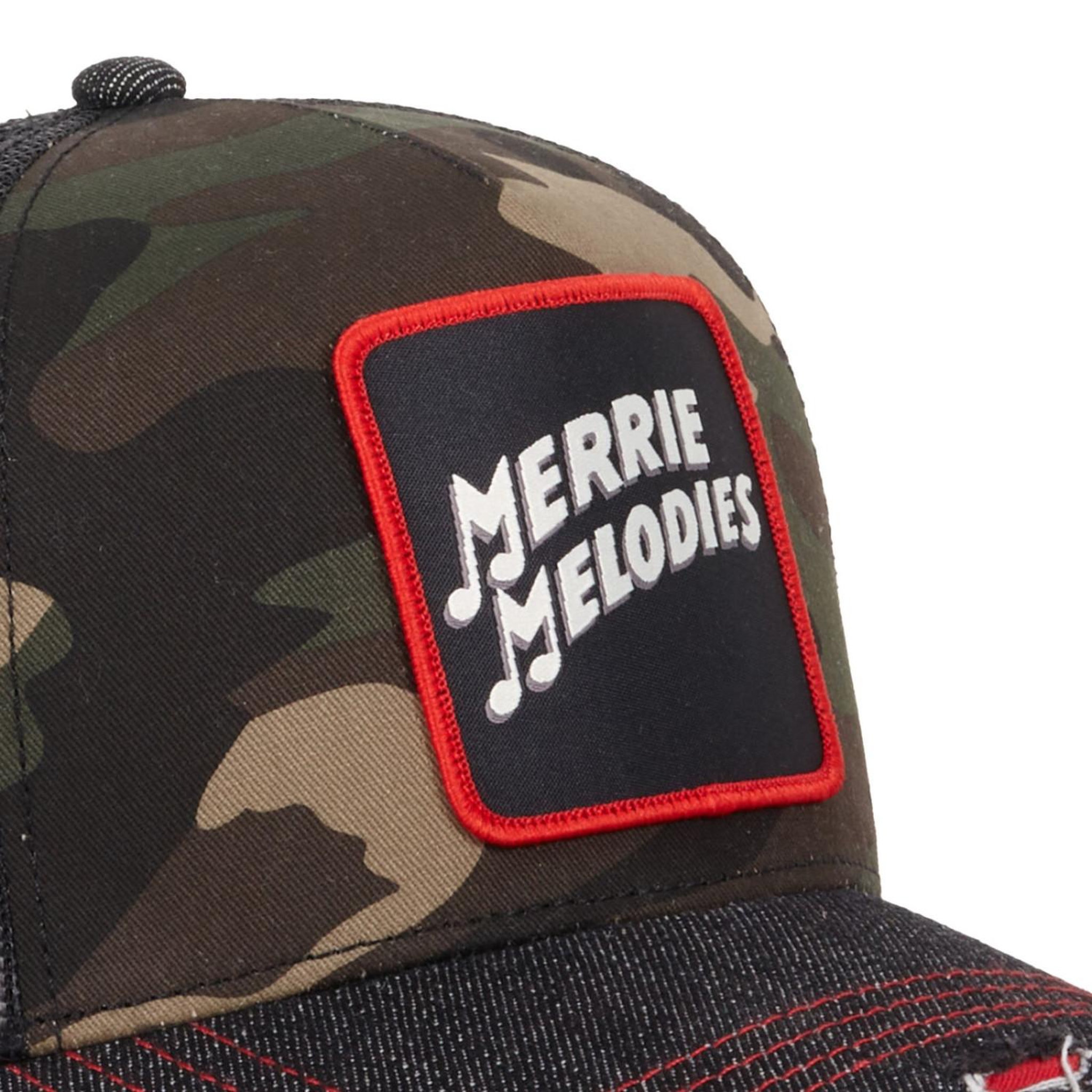 Voir la diapositive 3 : CAPSLAB Casquette homme trucker effet déchiré looney tunes folks