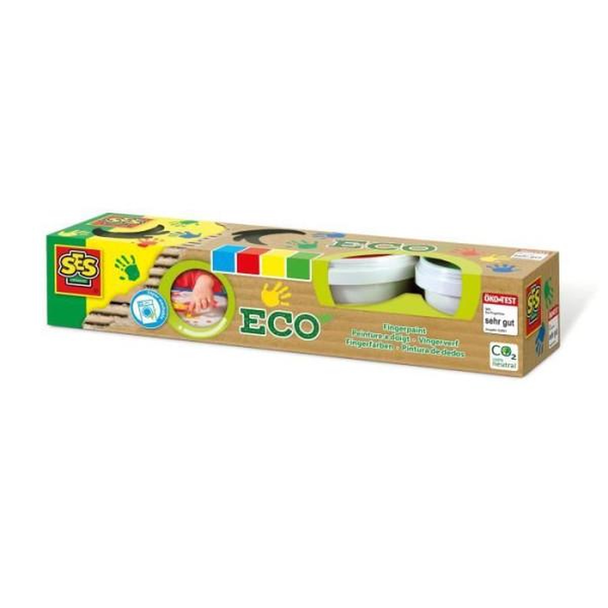 SES Creative Peinture a doigts SES CREATIVE ECO - 4 couleurs - a partir de 2 ans