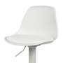 Voir la diapositive 2 : FORNORD Lot de 2 tabourets de bar avec coussins effet cuir blanc mat
