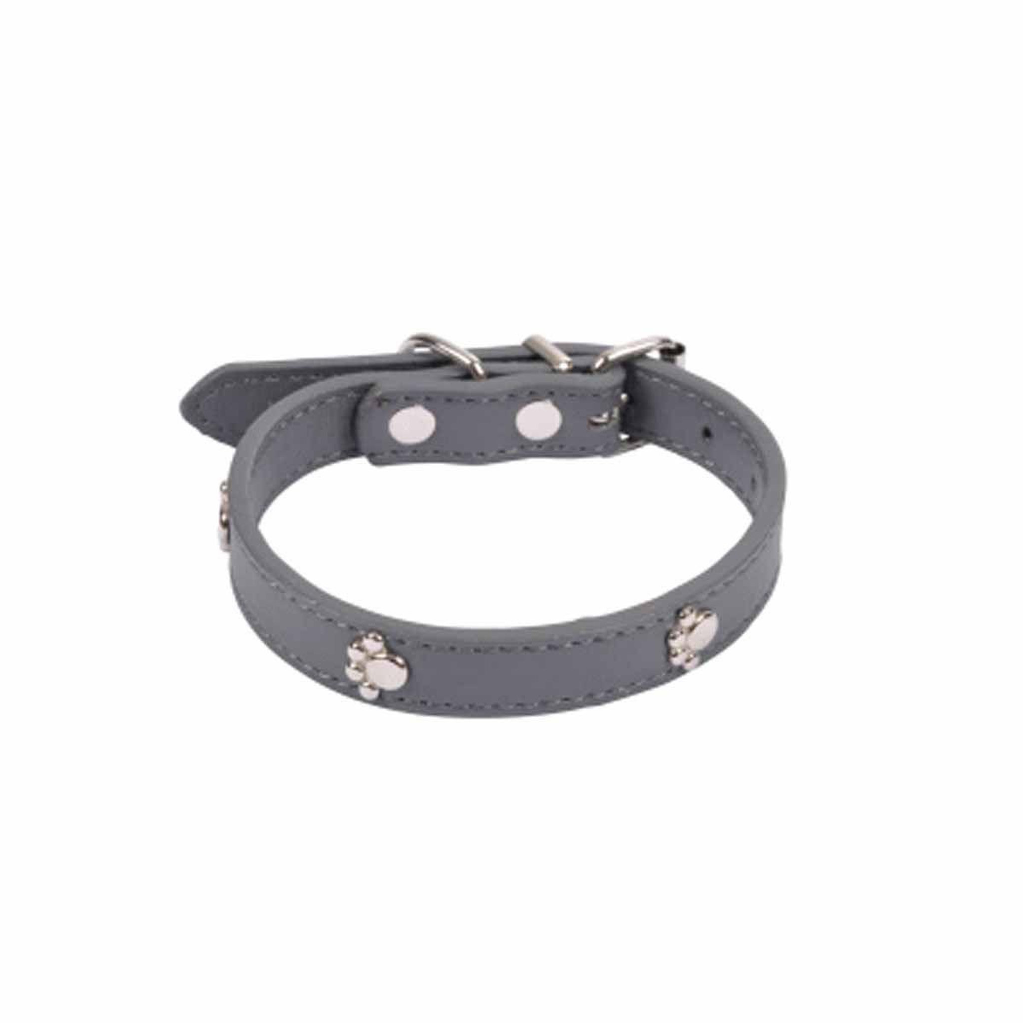 Voir la diapositive 2 : HOMEA Collier fantaisie pour chien  pattes  35cm anthracite