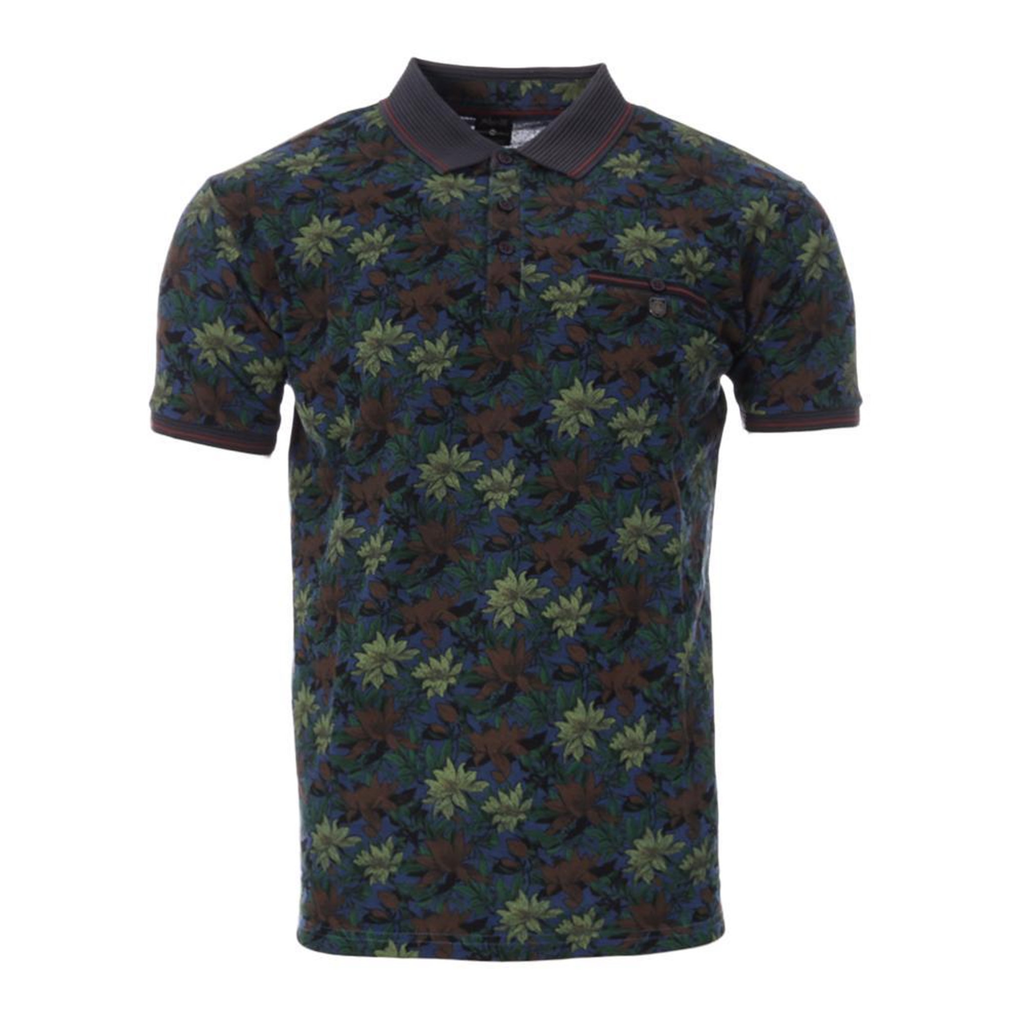 RMS 26 Polo Noir/Vert/Bleu Homme RMS26 91314. Coloris disponibles : Noir