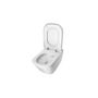 Voir la diapositive 3 : Roca Pack WC carré cuvette et abattant THE GAP SQUARE ROCA A34H47L000