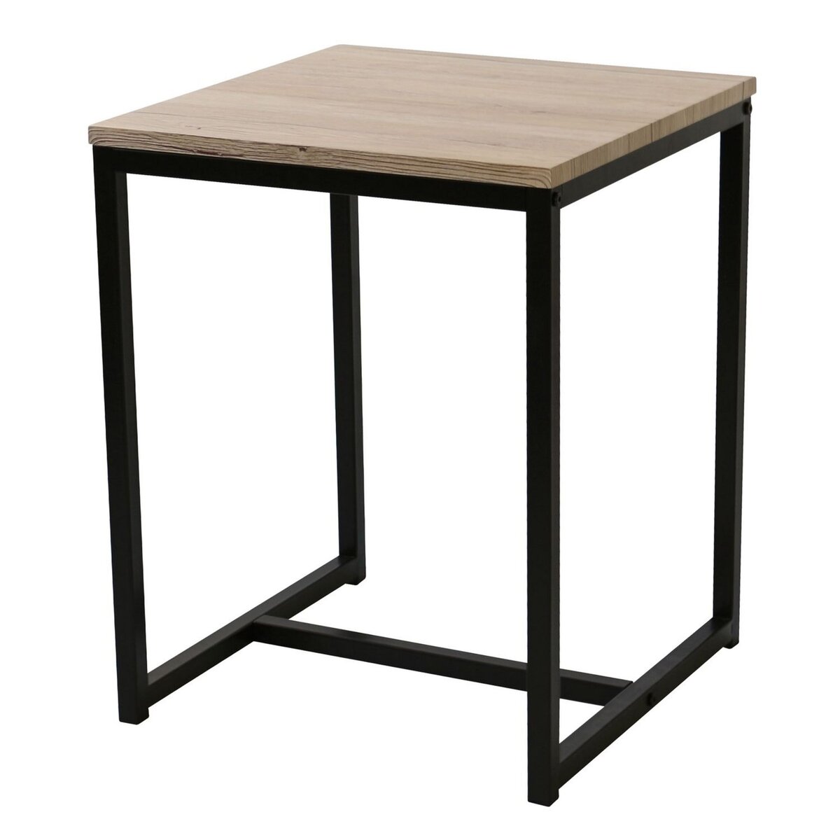 DIVERS Table à café industrielle Loft - 40 x H. 50 cm - Marron naturel