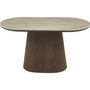 Voir la diapositive 4 : Habitat et Jardin Table basse ovale en céramique  Portofino  - 120 cm -Travertin et marron