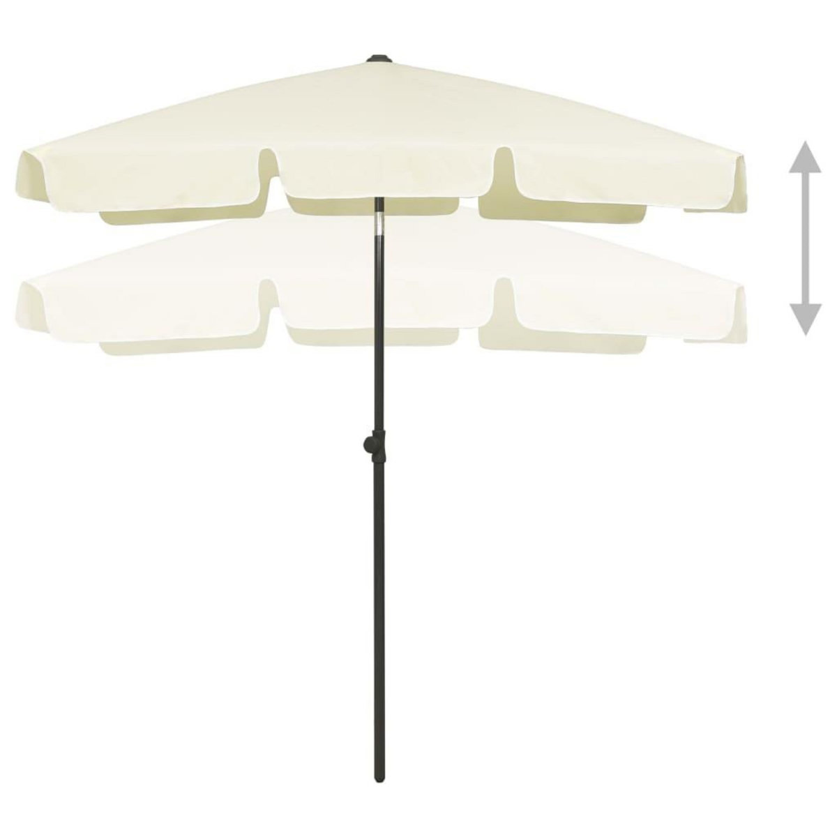 VIDAXL Parasol de plage jaune sable 180x120 cm