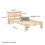 Voir la diapositive 3 : HomeStyle4U Lit simple 90x200 avec tiroir naturel