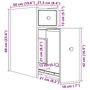 Voir la diapositive 6 : VIDAXL Armoire de salle de bain etroite avec roulettes chene fume