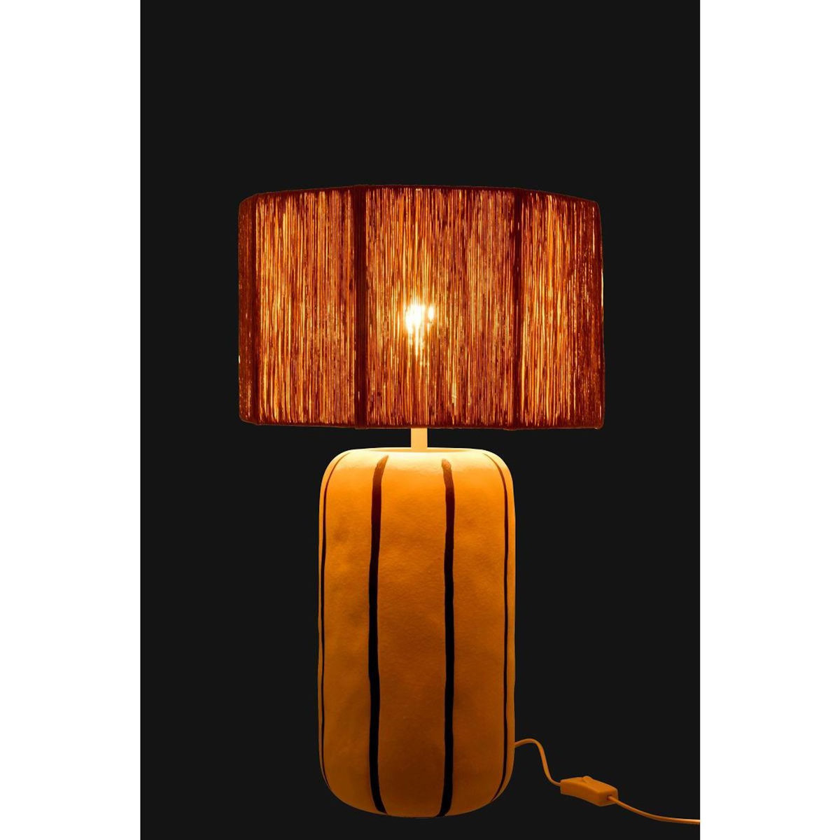 Paris Prix Lampe à Poser à Rayures  Irvin  60cm Noir & Blanc