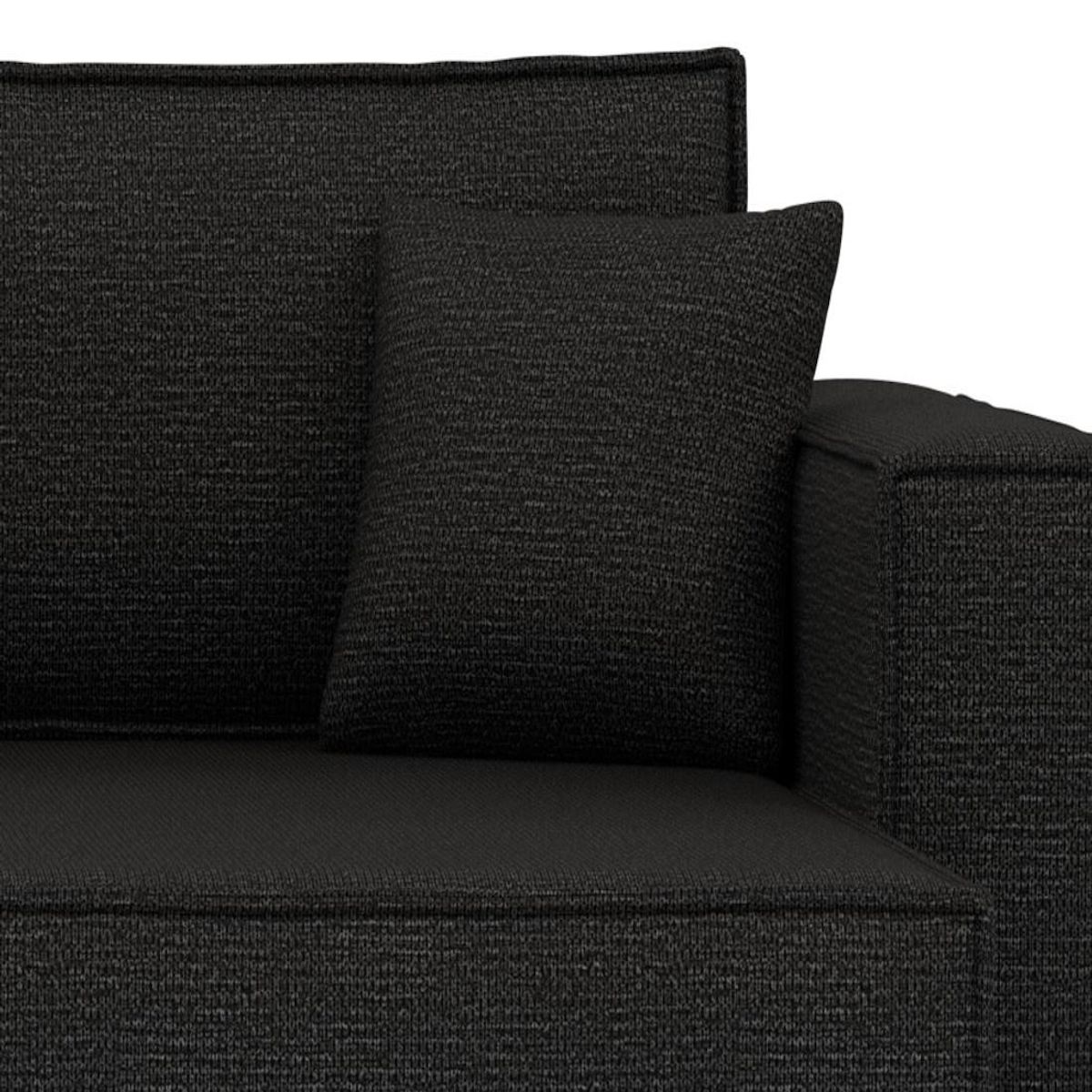 BEST MOBILIER Jonas - canapé d'angle réversible 4 places convertible avec coffre en tissu texturé