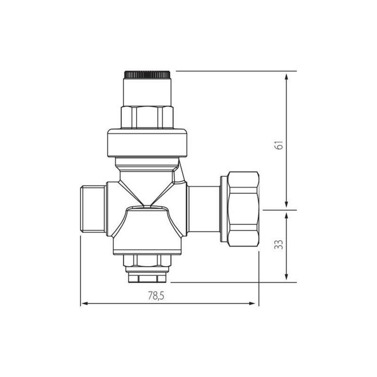 SOMATHERM Réducteur de pression à piston Pronorm mâle 3 4 écrou tournant SOMATHERM 15191 20 20