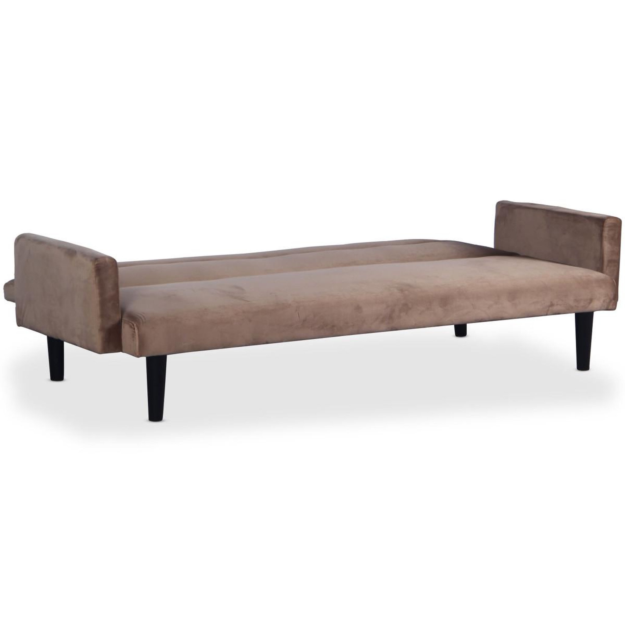 Voir la diapositive 4 : Paris Prix Canapé convertible en velours  romeo  182cm taupe