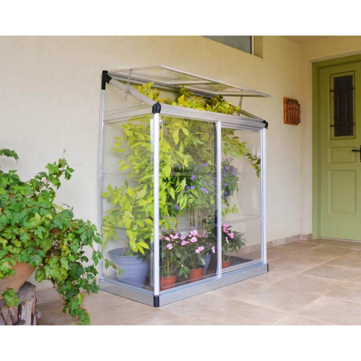 Palram Serre de jardin adossée 0.75m² argent - 702969