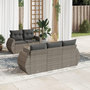 Voir la diapositive 1 : VIDAXL Salon de jardin 6 pcs avec coussins gris resine tressee