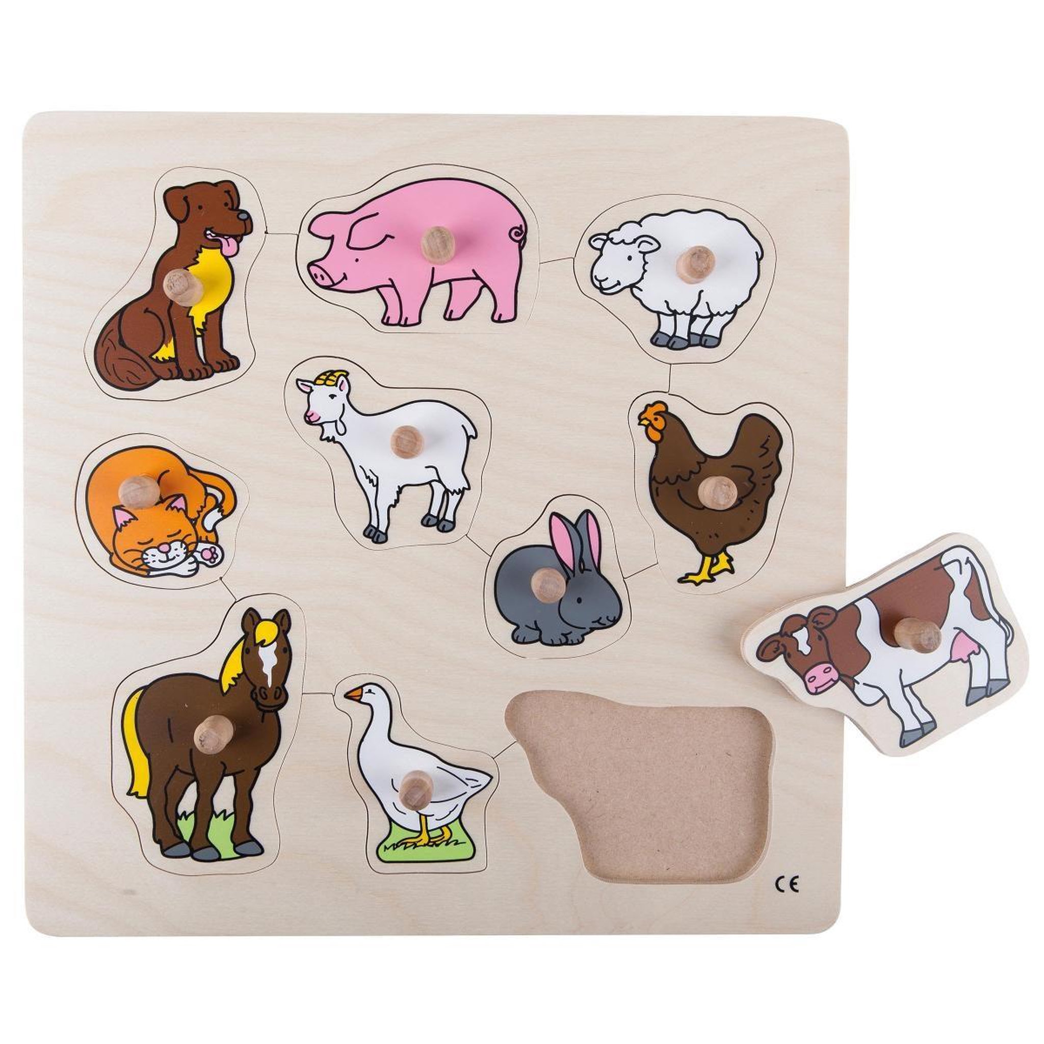 Voir la diapositive 3 : EDUCO Animaux de ferme — 10 pièces de puzzle