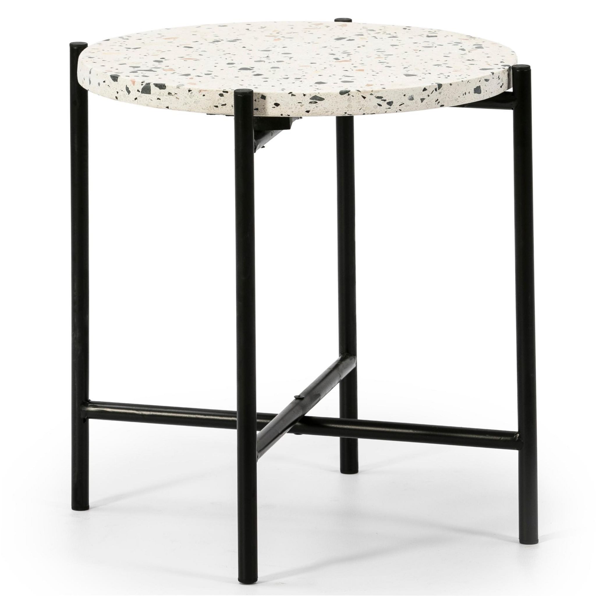VS VENTASTOCK Table auxiliaire Ronde Hanoi avec Plateau en terrazzo