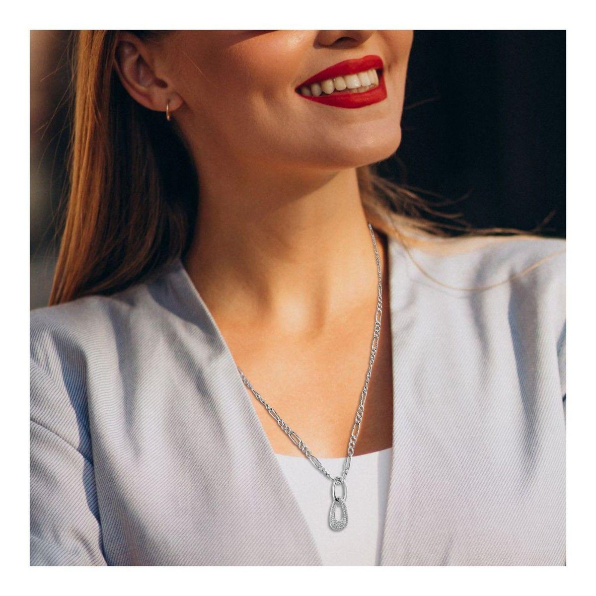 SC CRYSTAL Sautoir SC Crystal orné de Cristaux scintillants