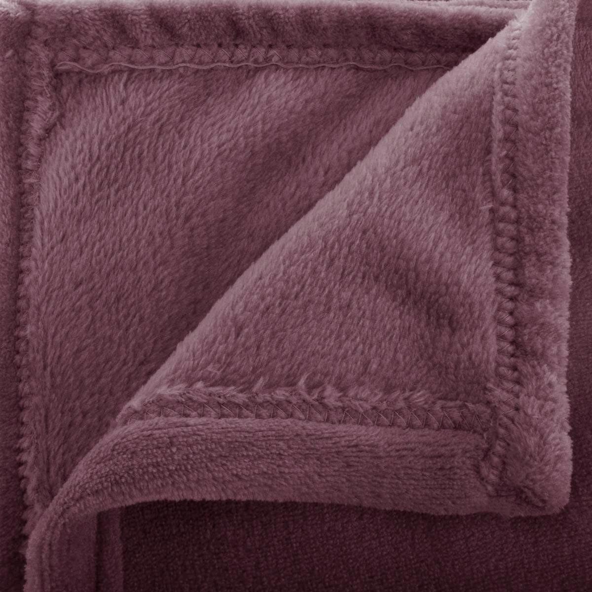 Voir la diapositive 2 : ATMOSPHERA Plaid en flanelle uni  ollis  180x230cm violet