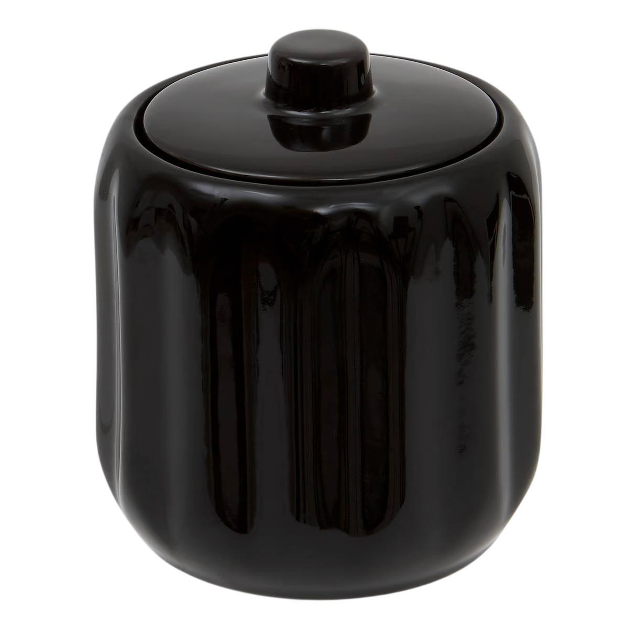 FIVE Pot à cotons en grès  suny colorama  12cm noir