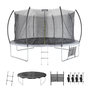 Voir la diapositive 1 : SWEEEK Trampoline rond Ø 430cm gris avec filet de protection intérieur - Venus Inner XXL –  échelle. bâche. filet pour chaussures et kit d'ancrage 4.30m 430 cm