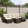 Voir la diapositive 1 : VIDAXL Salon de jardin avec coussins 7 pcs marron resine tressee