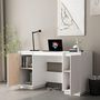 Voir la diapositive 3 : VIDAXL Bureau blanc 140x50x75 cm bois massif de pin