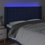Voir la diapositive 4 : VIDAXL Tete de lit a LED Bleu 203x16x118/128 cm Tissu