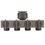 Jardibric Té pour robinet 4 sorties 3-4 m