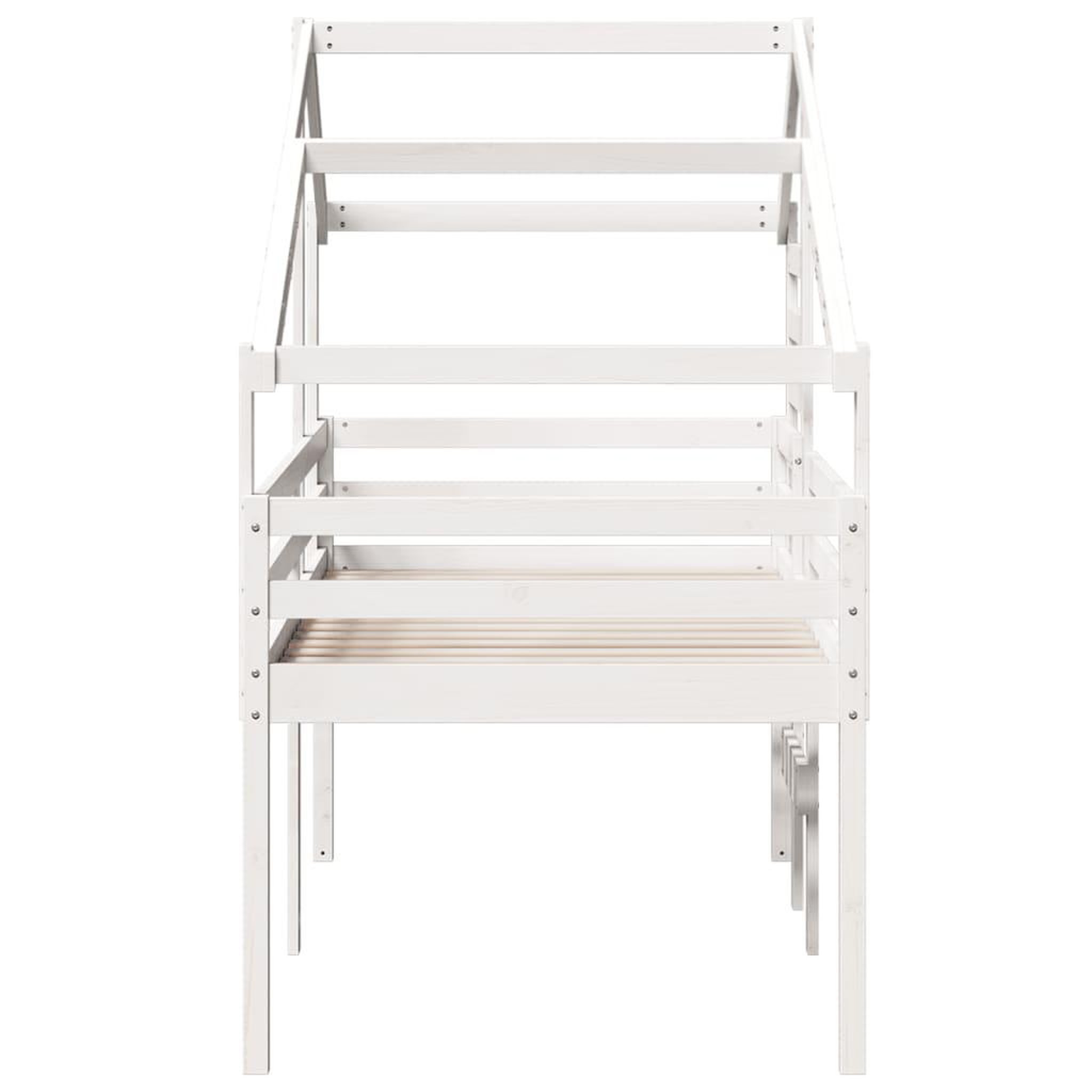 Voir la diapositive 5 : VIDAXL Lit haut sans matelas blanc 90x200 cm bois de pin massif