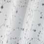Voir la diapositive 2 : Paris Prix Rideau Voilage à Œillets  Petite Fleur  140x240cm Blanc & Gris