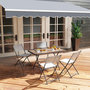 Voir la diapositive 4 : OUTSUNNY Ensemble salon de jardin 5 pièces pliables 4 chaises et table