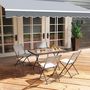 Voir la diapositive 4 : OUTSUNNY Ensemble salon de jardin 5 pièces pliables 4 chaises et table