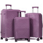 Voir la diapositive 1 : Bleucerise Lot 3 valises rigides dont 1 valise cabine Travel Light TSA Polypropylène
