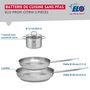 Voir la diapositive 2 : ELO Set de 2 Poêles de cuisson 24 et 28 cm et 1 faitout 12 cm Elo Profi Citrin